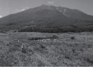岩木山を望む（1960年、北東から）