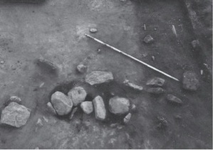 集石遺構（1961年、北東から）