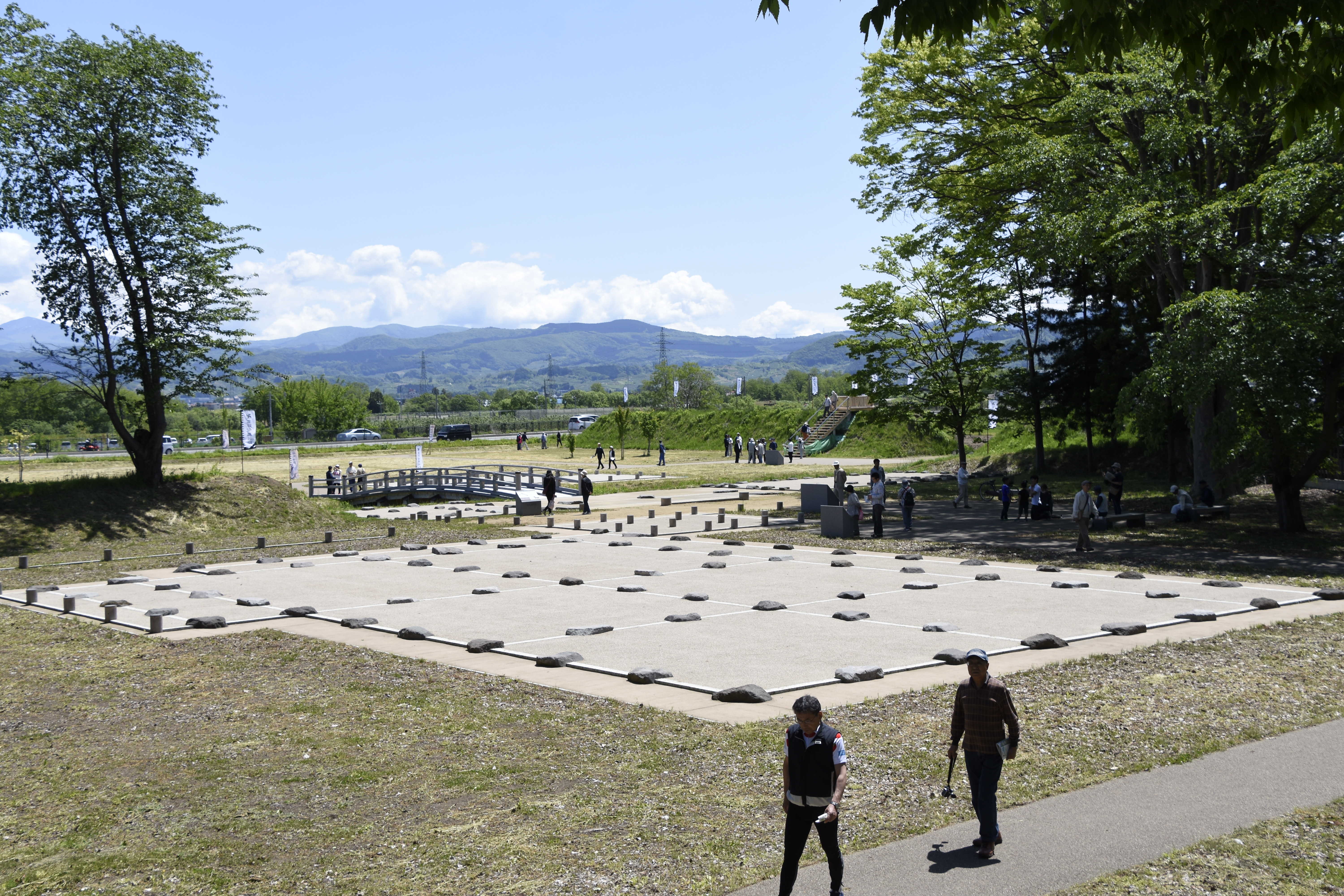 整備工事が進む堀越城跡