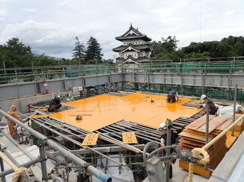 耐圧盤底部型枠設置状況の画像