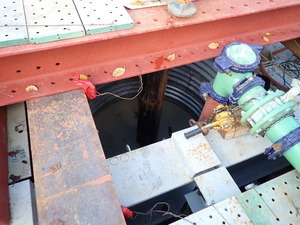 機械掘削状況近景の画像