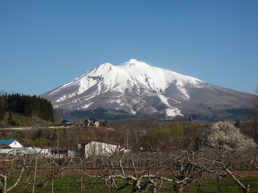 東目屋中学校区からの岩木山 弘前市