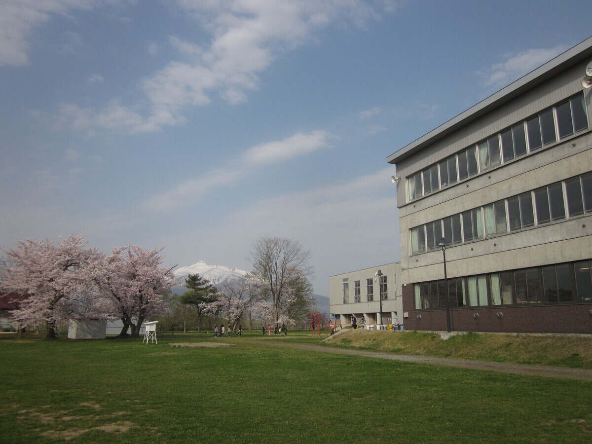 新和小学校からの岩木山