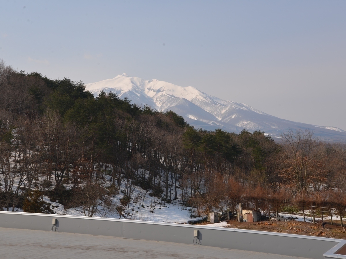 裾野小学校から見る岩木山