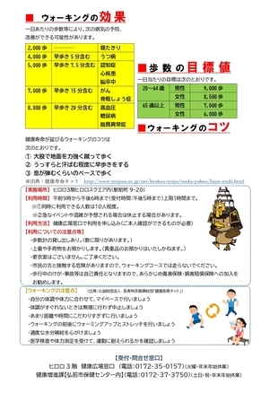 ヒロロでウォーキング5月分裏面