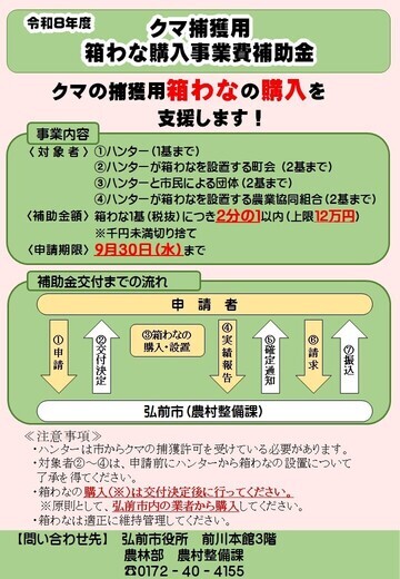 R8クマわな補助金